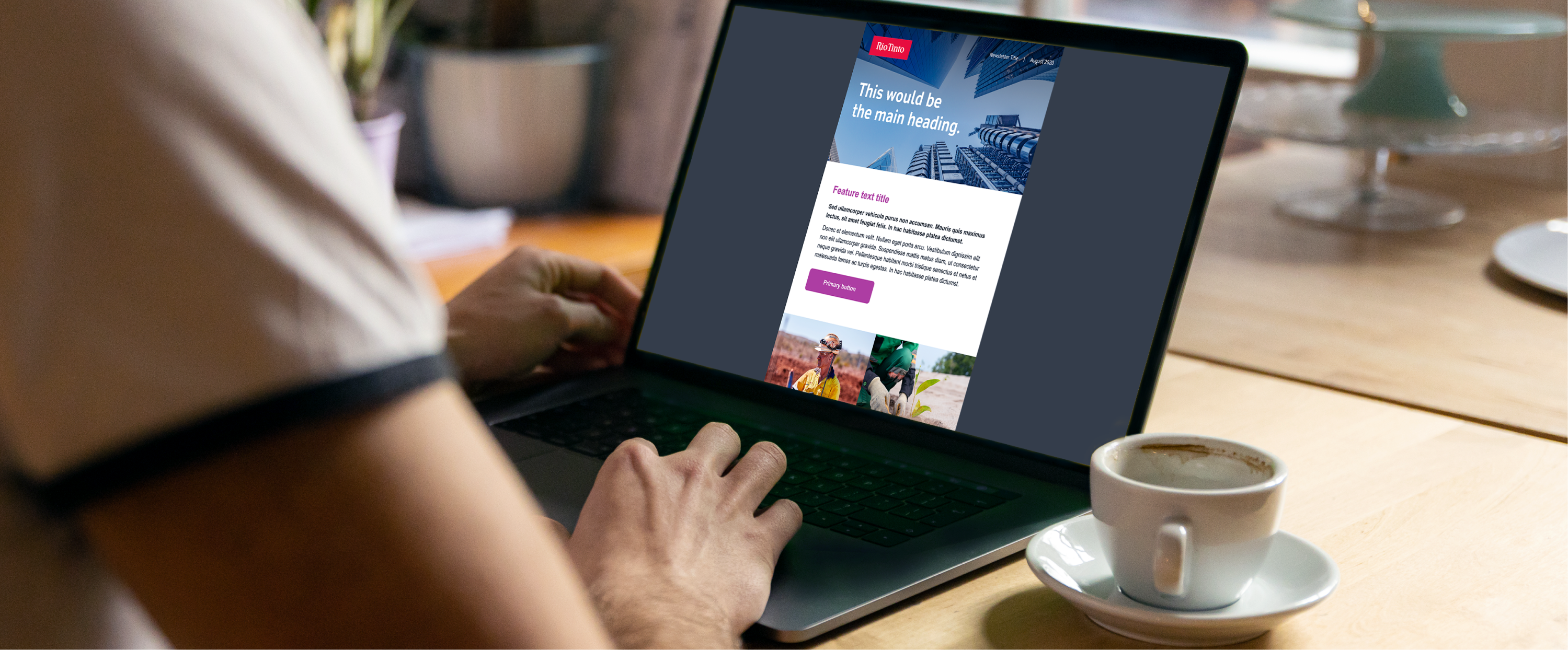 newsletter laptop